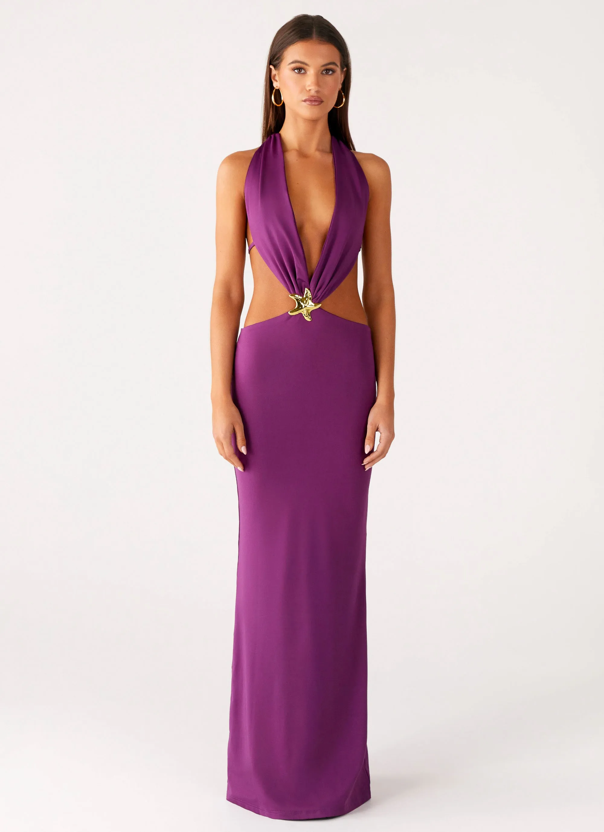 Sea Siren Maxi Dress - Violetta Balanced Texture Sleek Fit