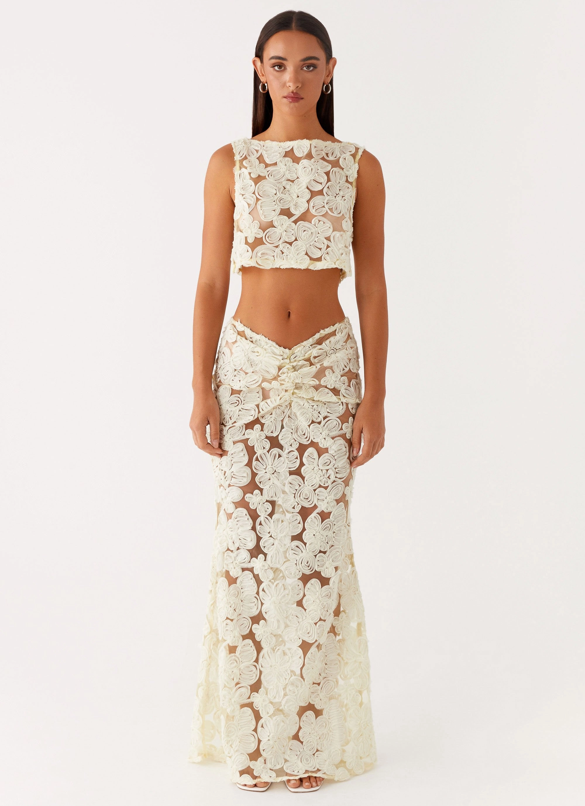 ReinforcedHem Fiorella Floret Top - Yellow