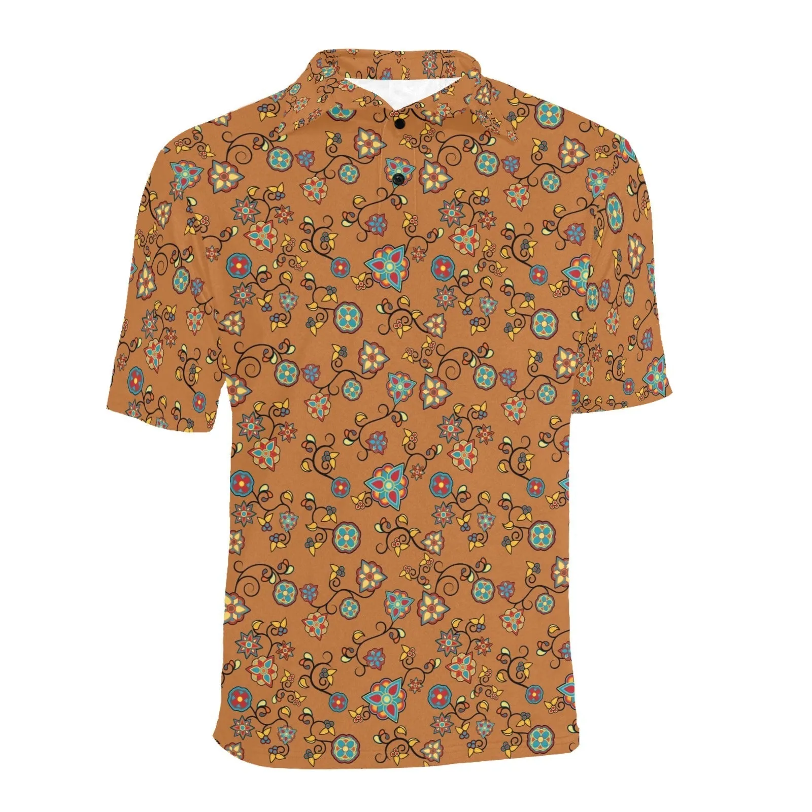 Fire Bloom Light Men's Polo Shirt