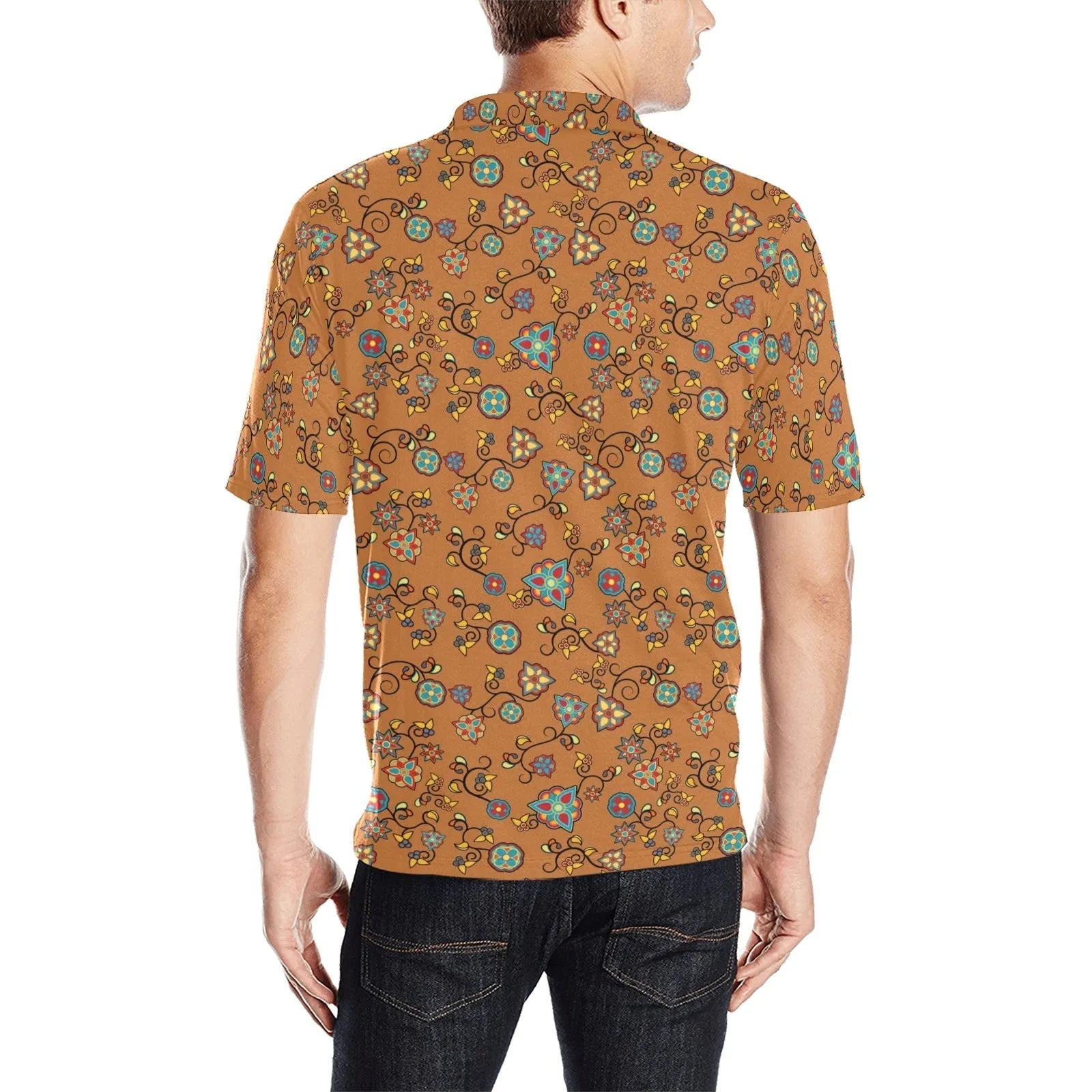 Fire Bloom Light Men's Polo Shirt