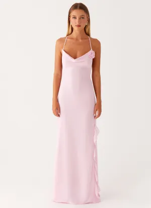 breathable fabric dress Soft Layering First Class Maxi Dress - Pink