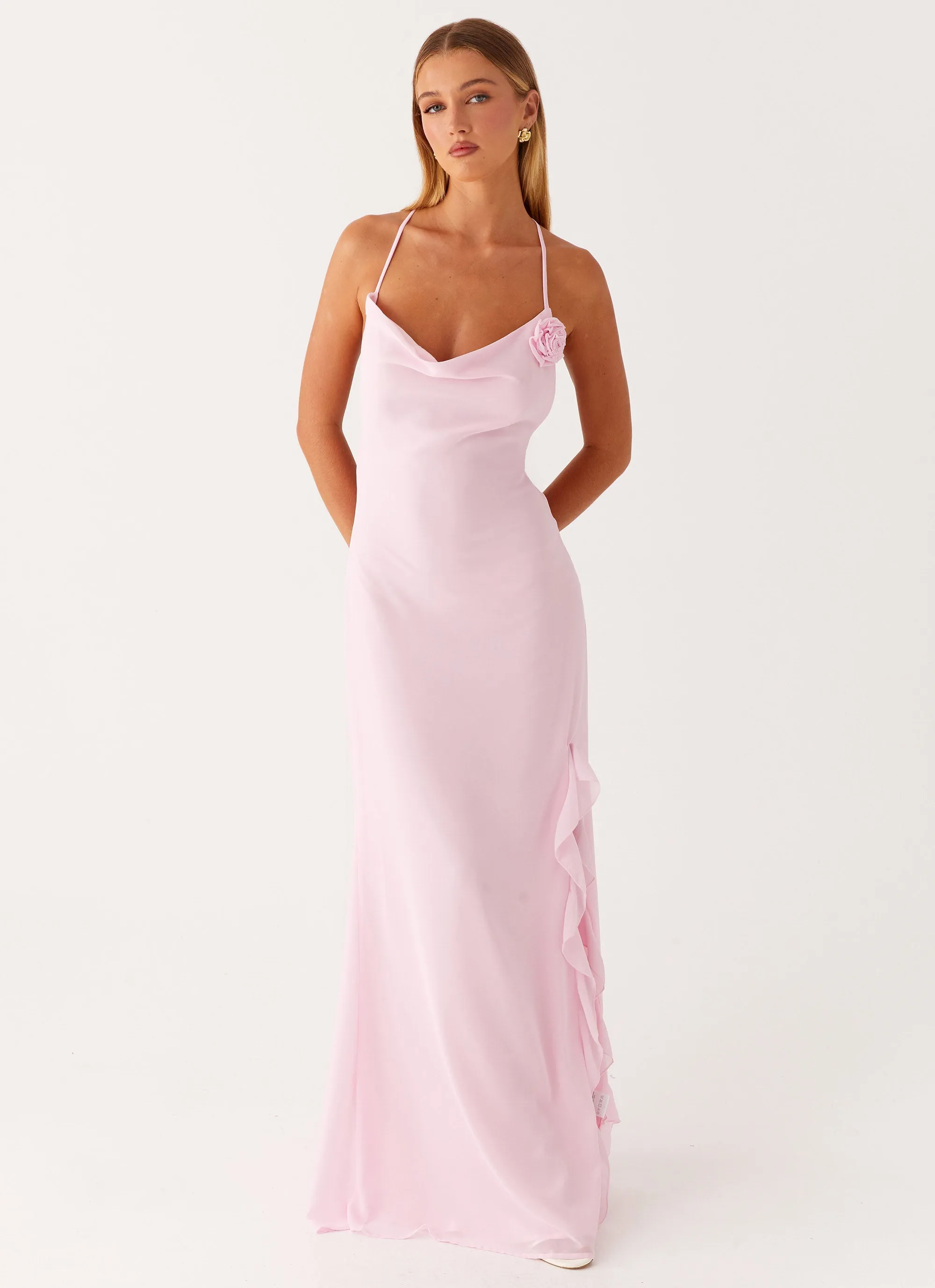 First Class Maxi Dress - Pink Stylish and Simple