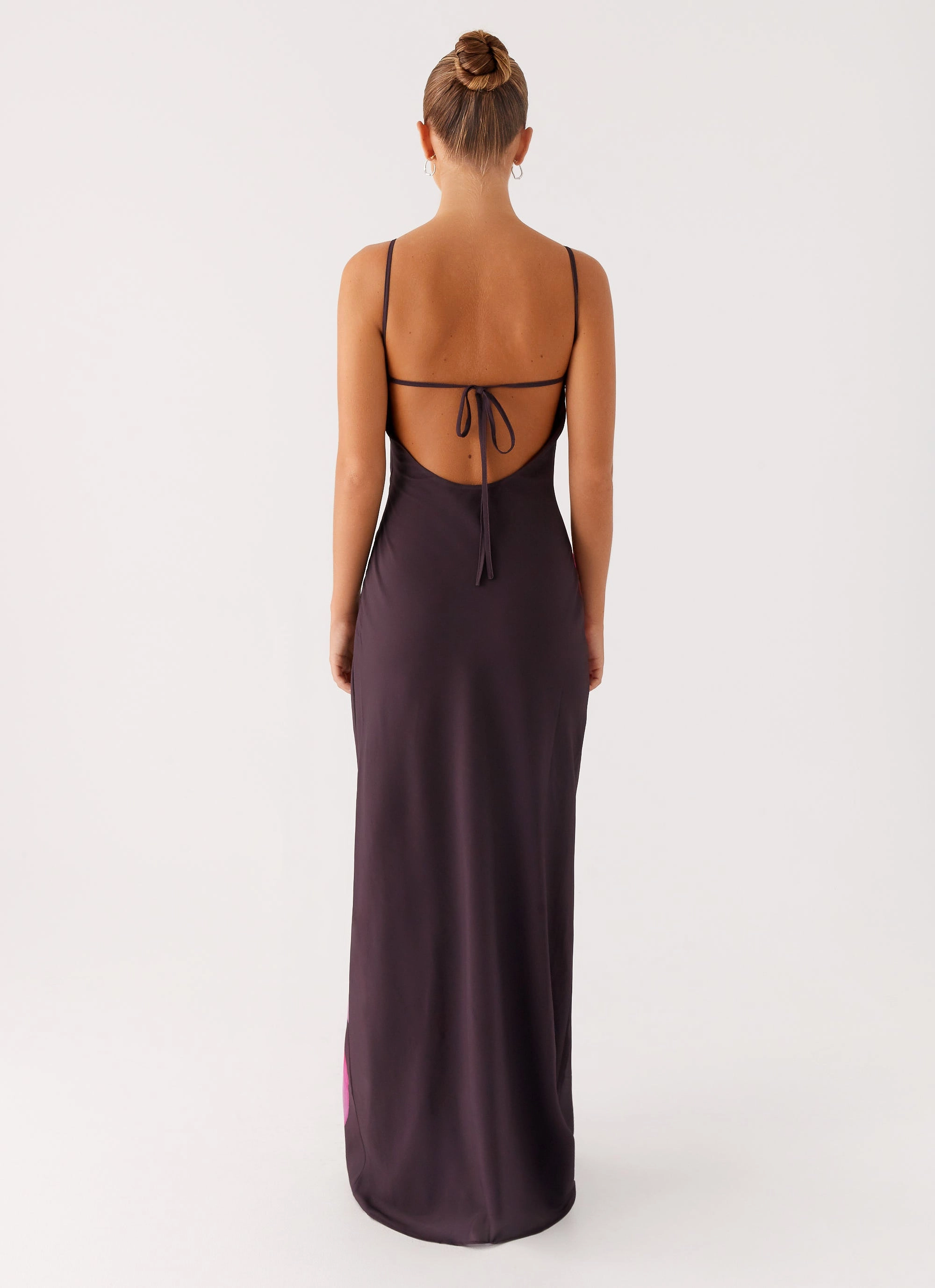 Griselda Maxi Dress - Dark Chocolate Breathable Material
