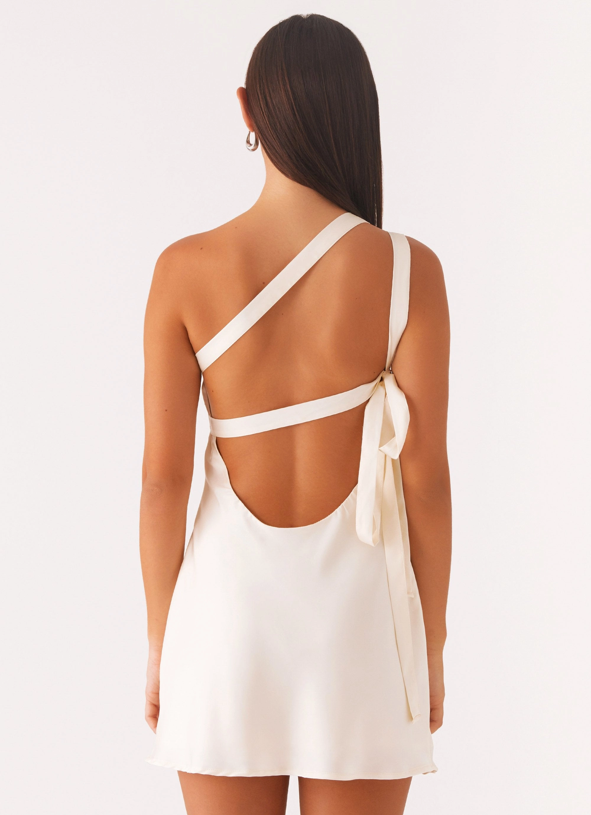 Lights Out Mini Dress - Pearl Minimal Detail