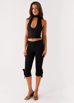 Feminine Fit Takeover Capri Pants - Black