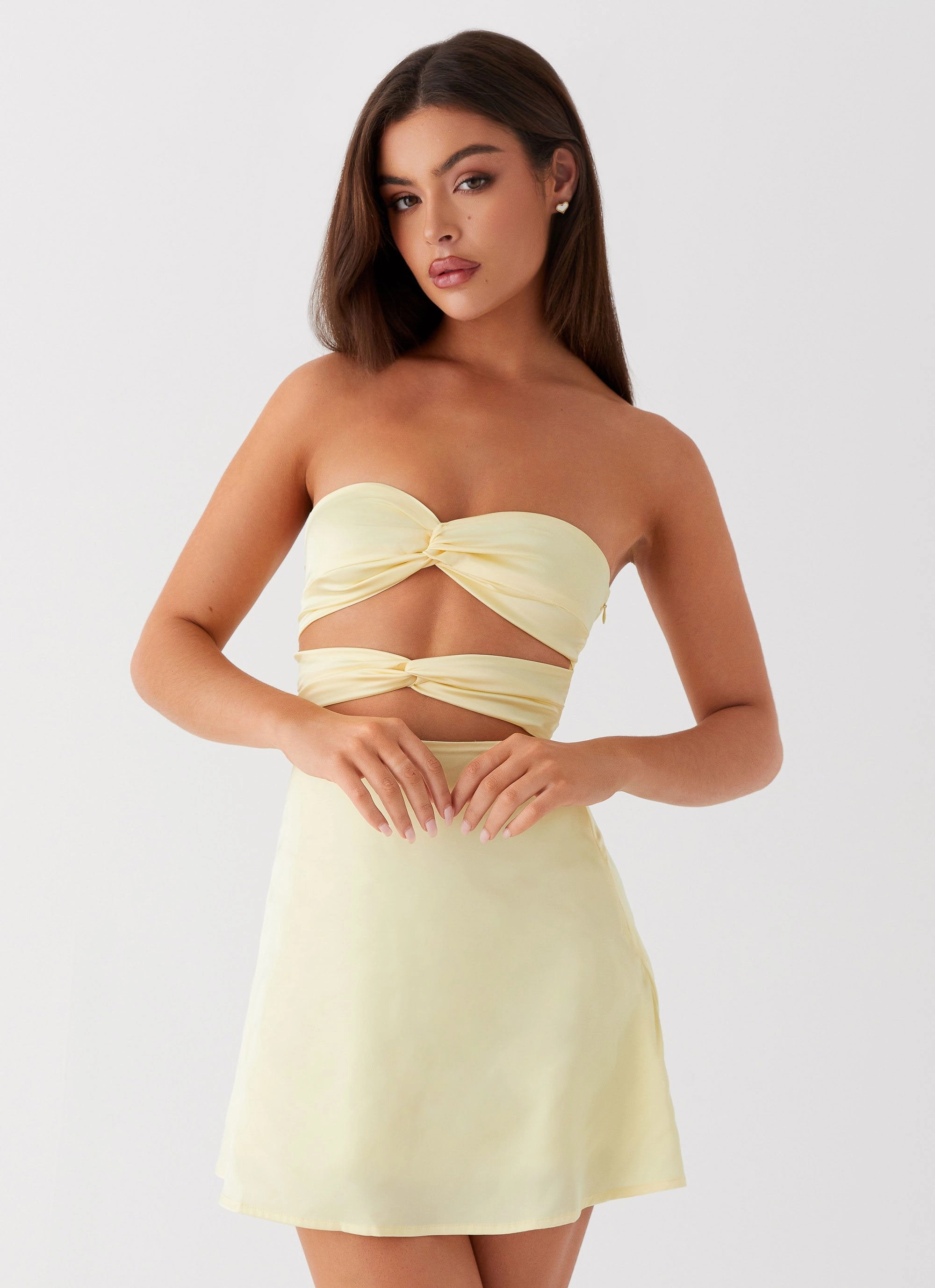 City Ready Color Glow Tianna Mini Dress - Yellow