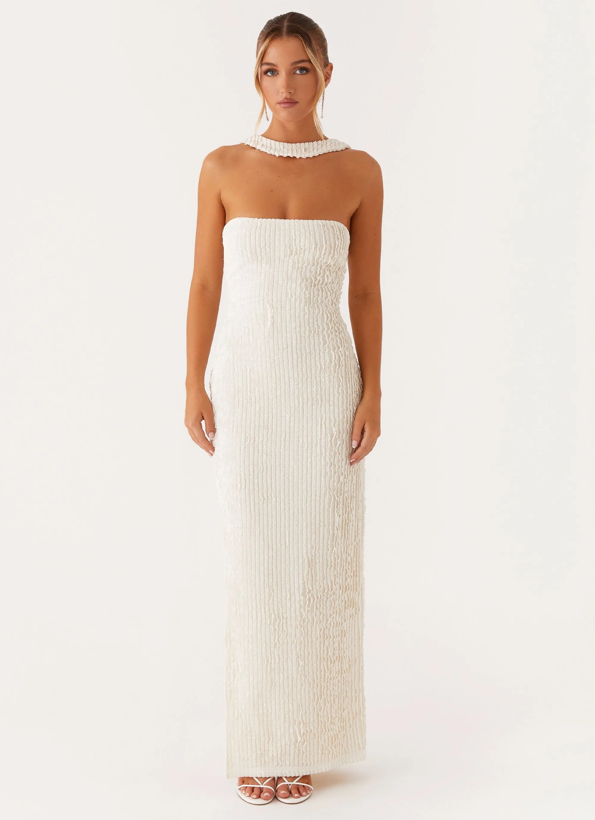Sadie Maxi Dress - Ivory High Waist Daily Chic