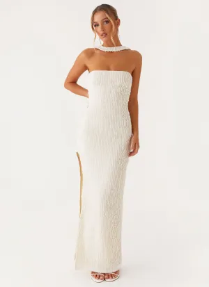 Sadie Maxi Dress - Ivory countryside Soft Mesh