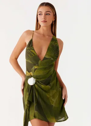 Chic Direction Smart and Sleek Kerry Mini Dress - Tropic Floral