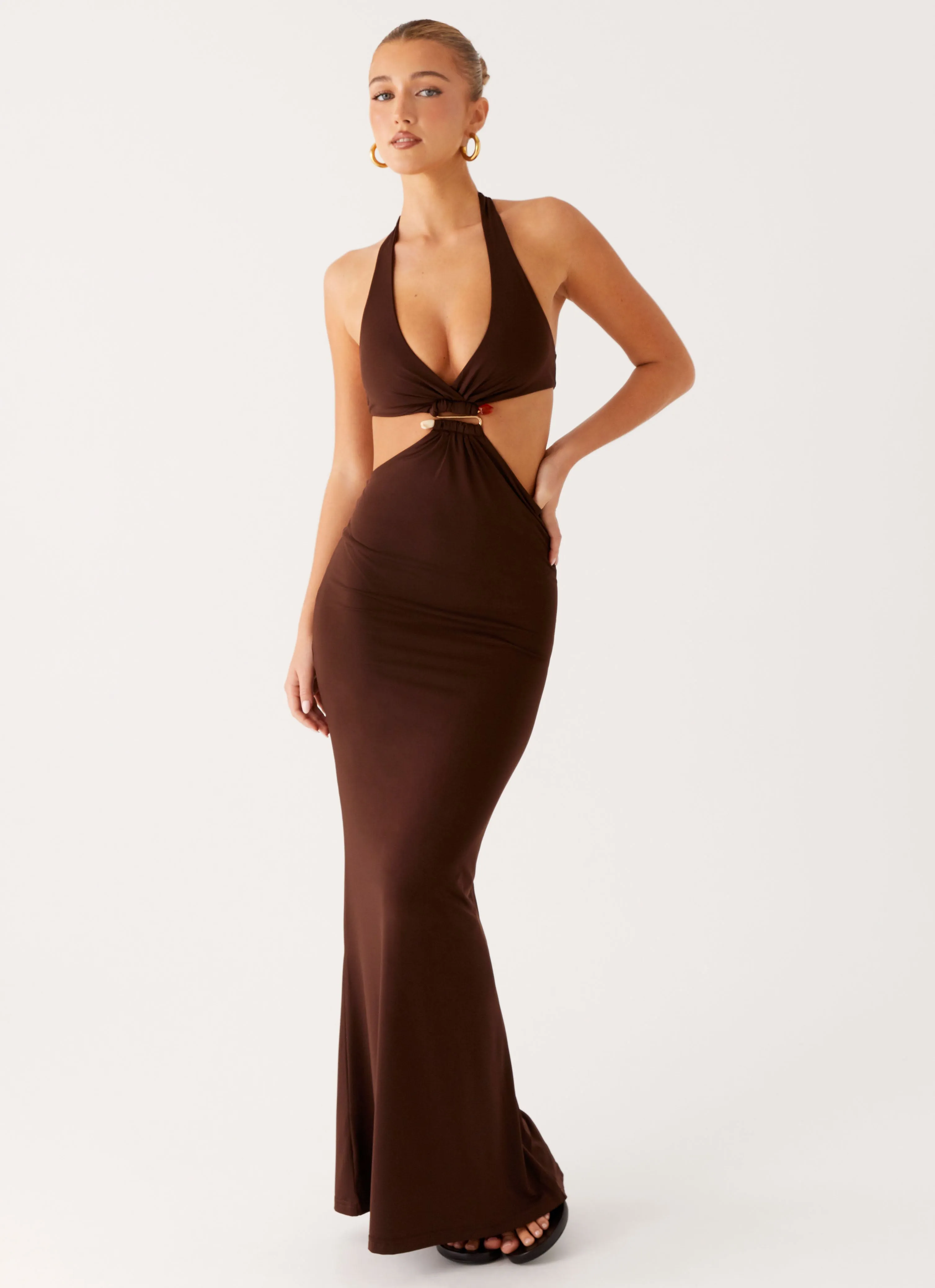 Shawnie Maxi Dress - Chocolate Soft Curve