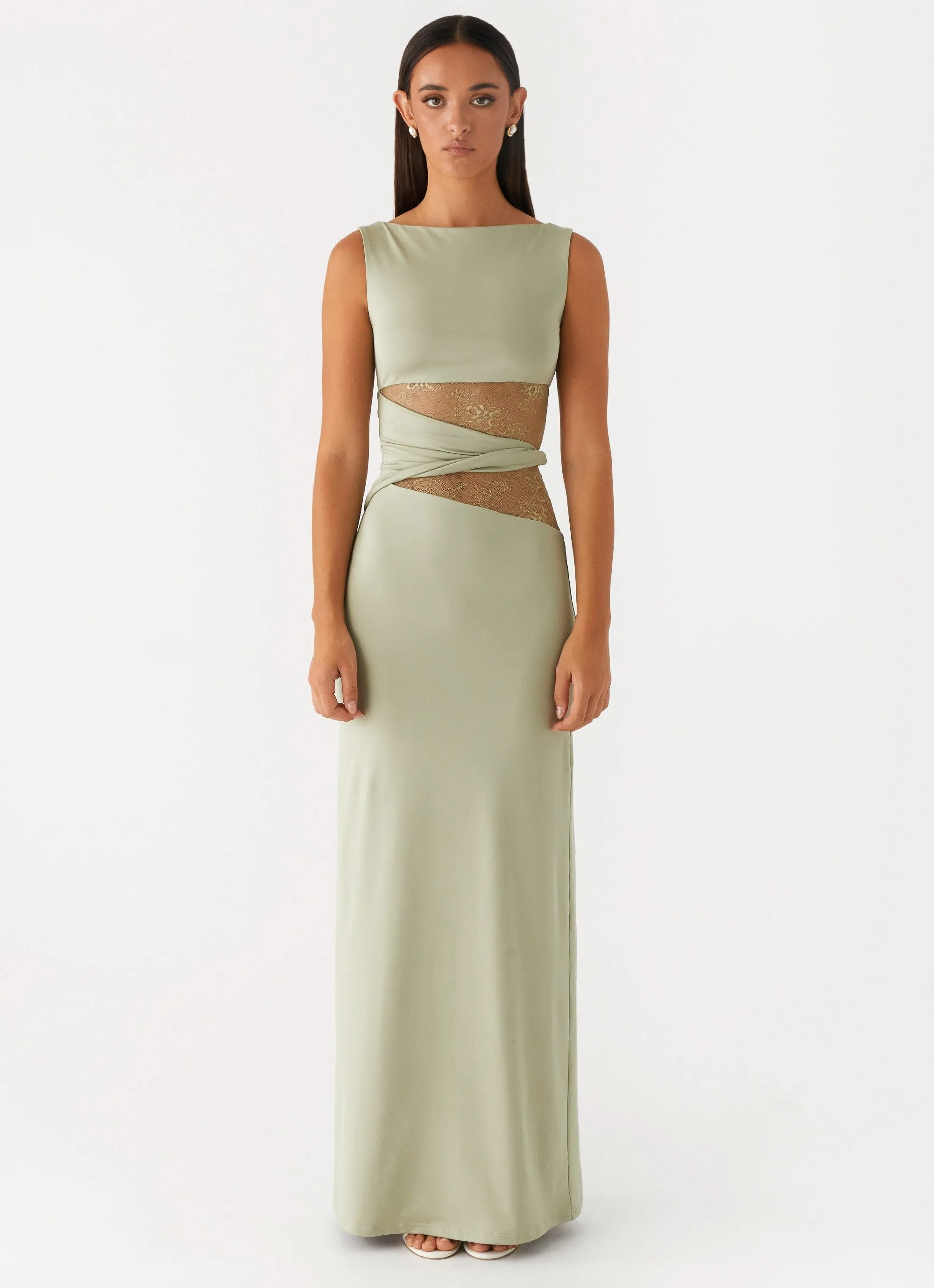 animal-print Karma Maxi Dress - Sage