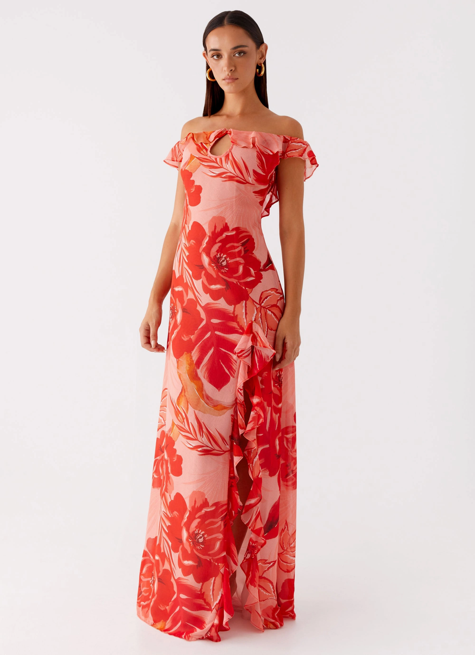 Cassiday Maxi Dress - Sicily Sunsets Print Event Safe