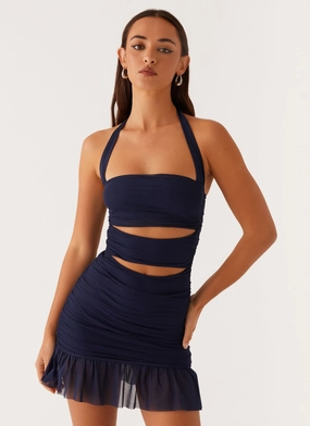 Devyn Mini Dress - Navy Garden-Party Perfect Day-to-Night