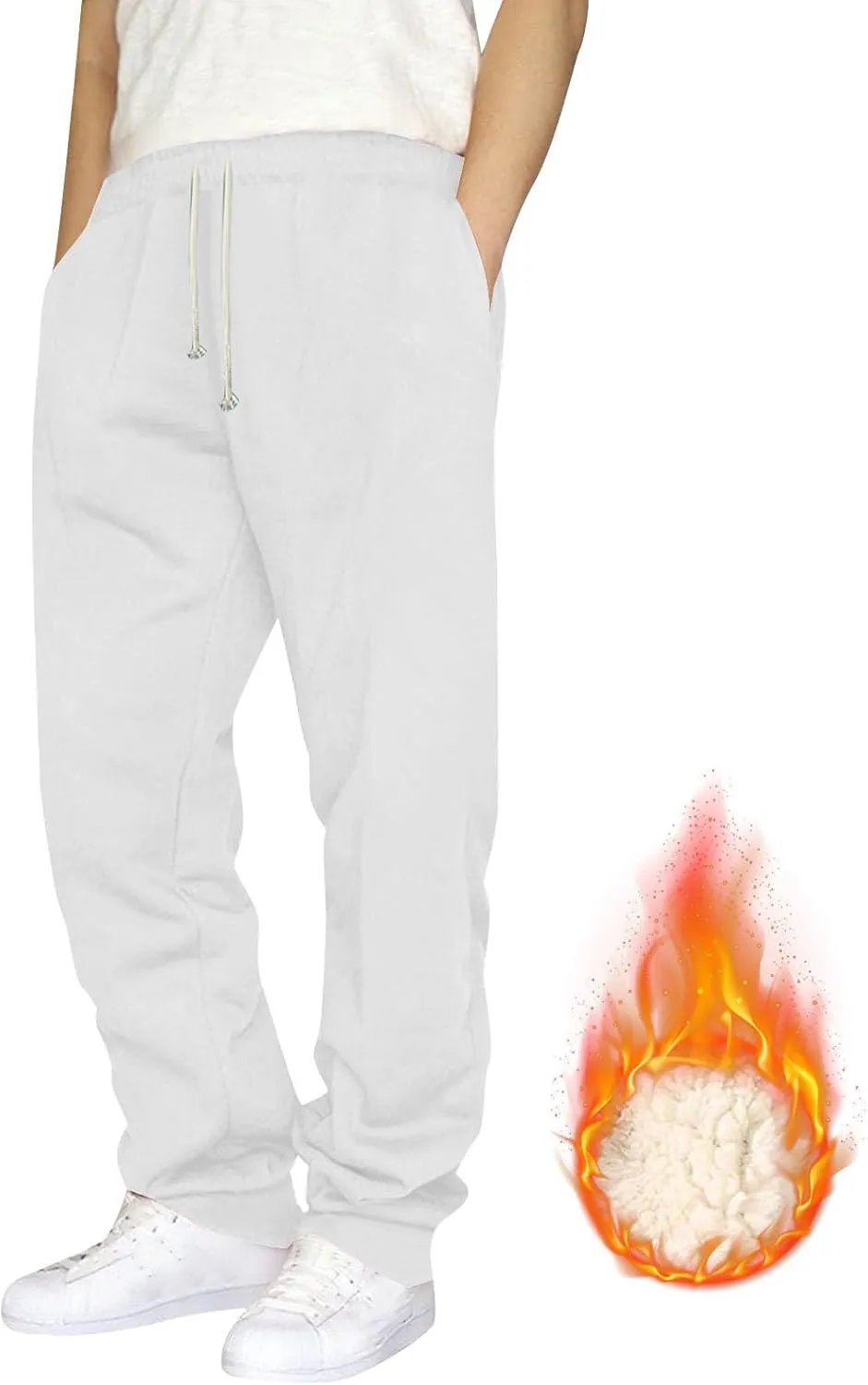 Fleece Joggers for Women Winter Warm Sweatpants Women Sherpa Lined Sweatpants with Pocket Athletic Sweatpants
