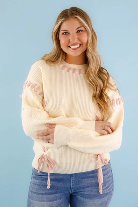 Moment In Time Sweater-Ivory Quick Release Fasteners