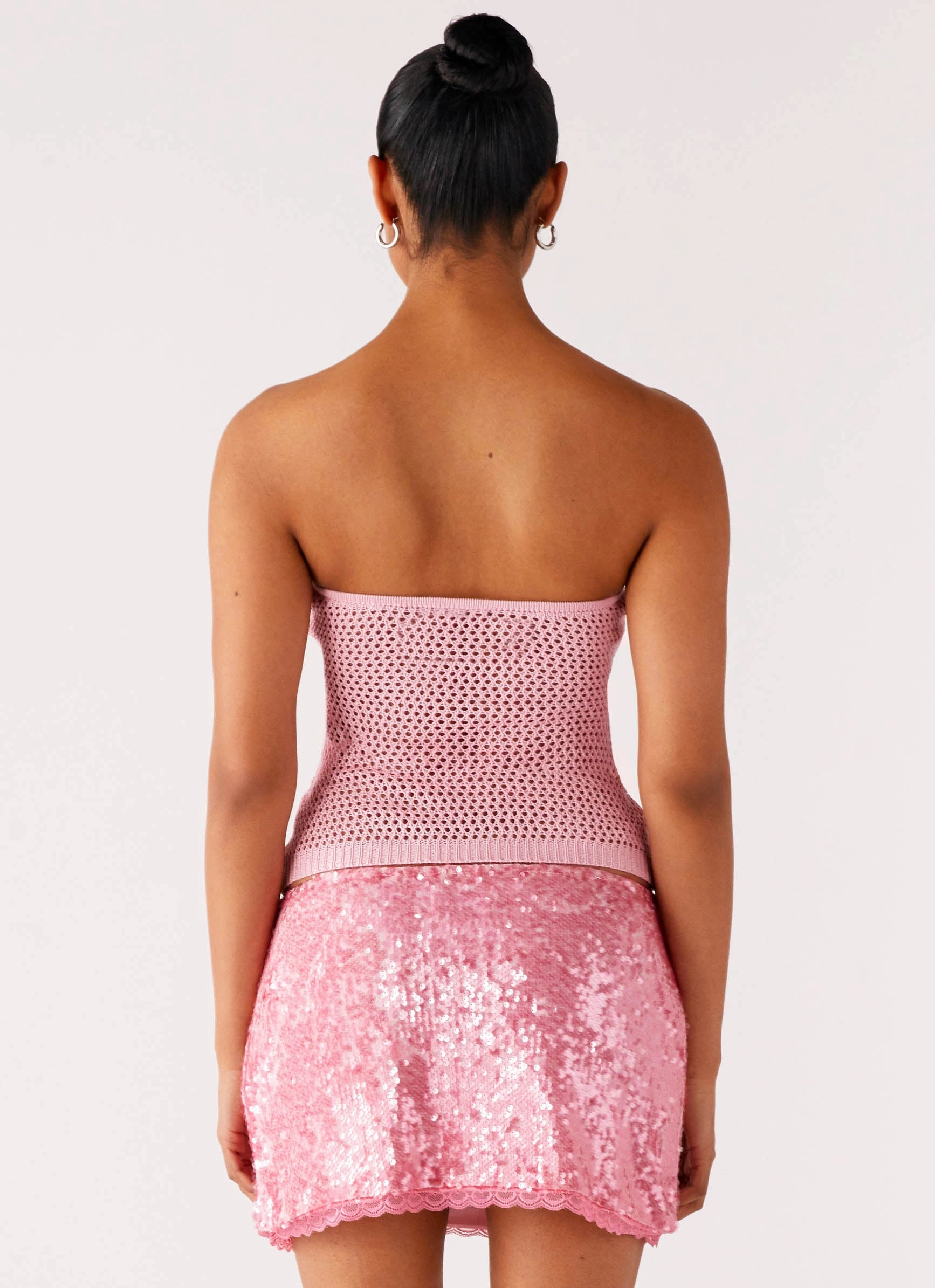 Palila Sequin Mini Skirt - Pink Multi-Purpose Wear