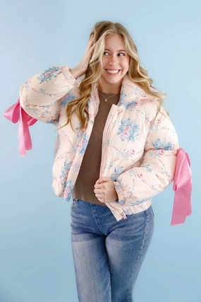 RESTOCK: Graceful Moments Puffer Jacket-Peach Soft Sweater