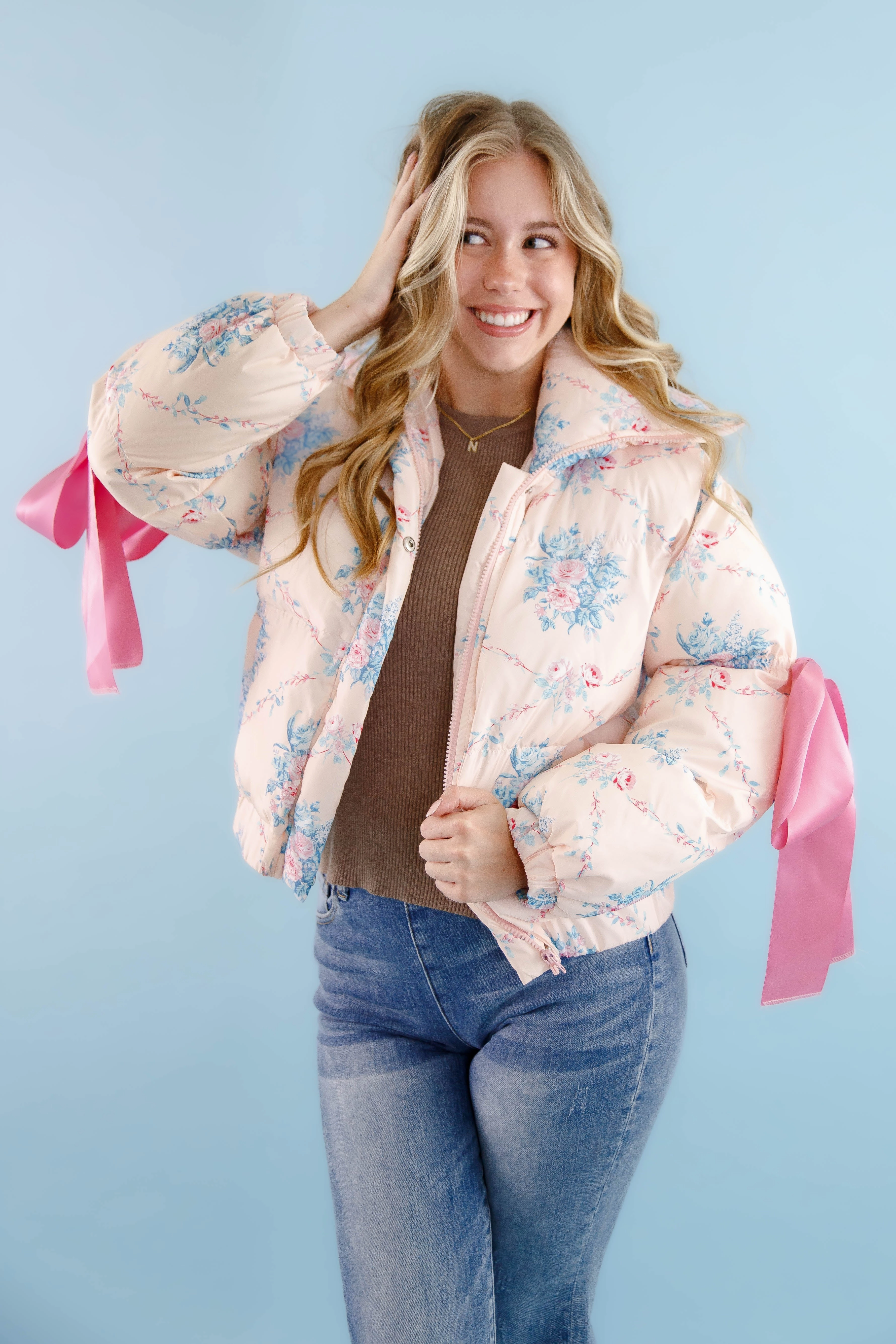 RESTOCK: Graceful Moments Puffer Jacket-Peach Breathable3DKnit Professional Wear