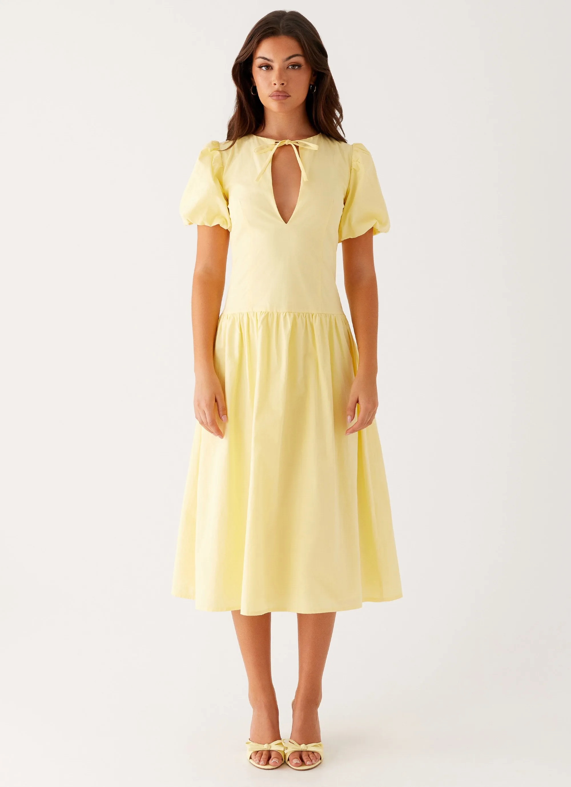 Reyna Midi Dress - Yellow Mid layer