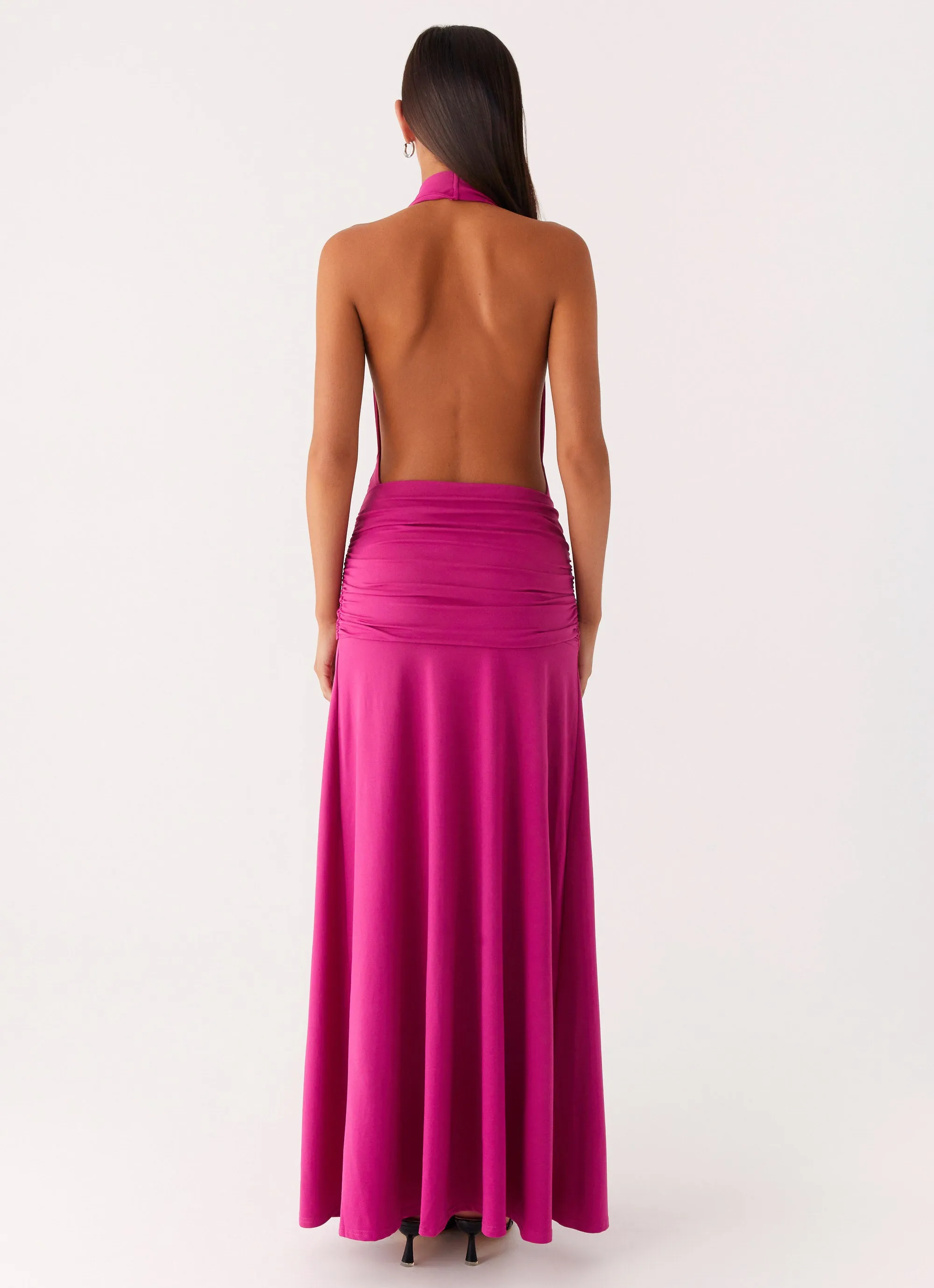 Best-Seller Rowan Ray Cowl Maxi Dress - Fuchsia