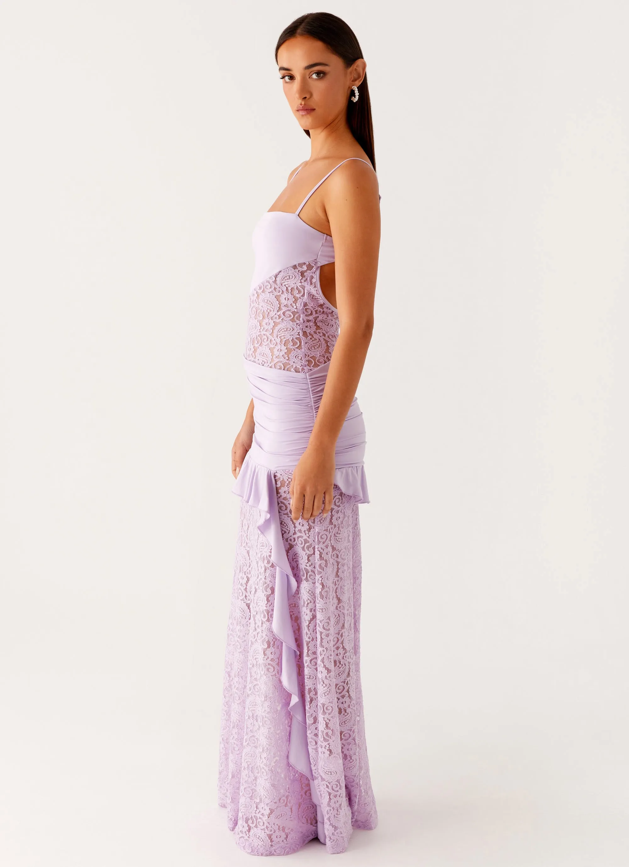 Lace-Sleeve New Romance Maxi Dress - Lilac