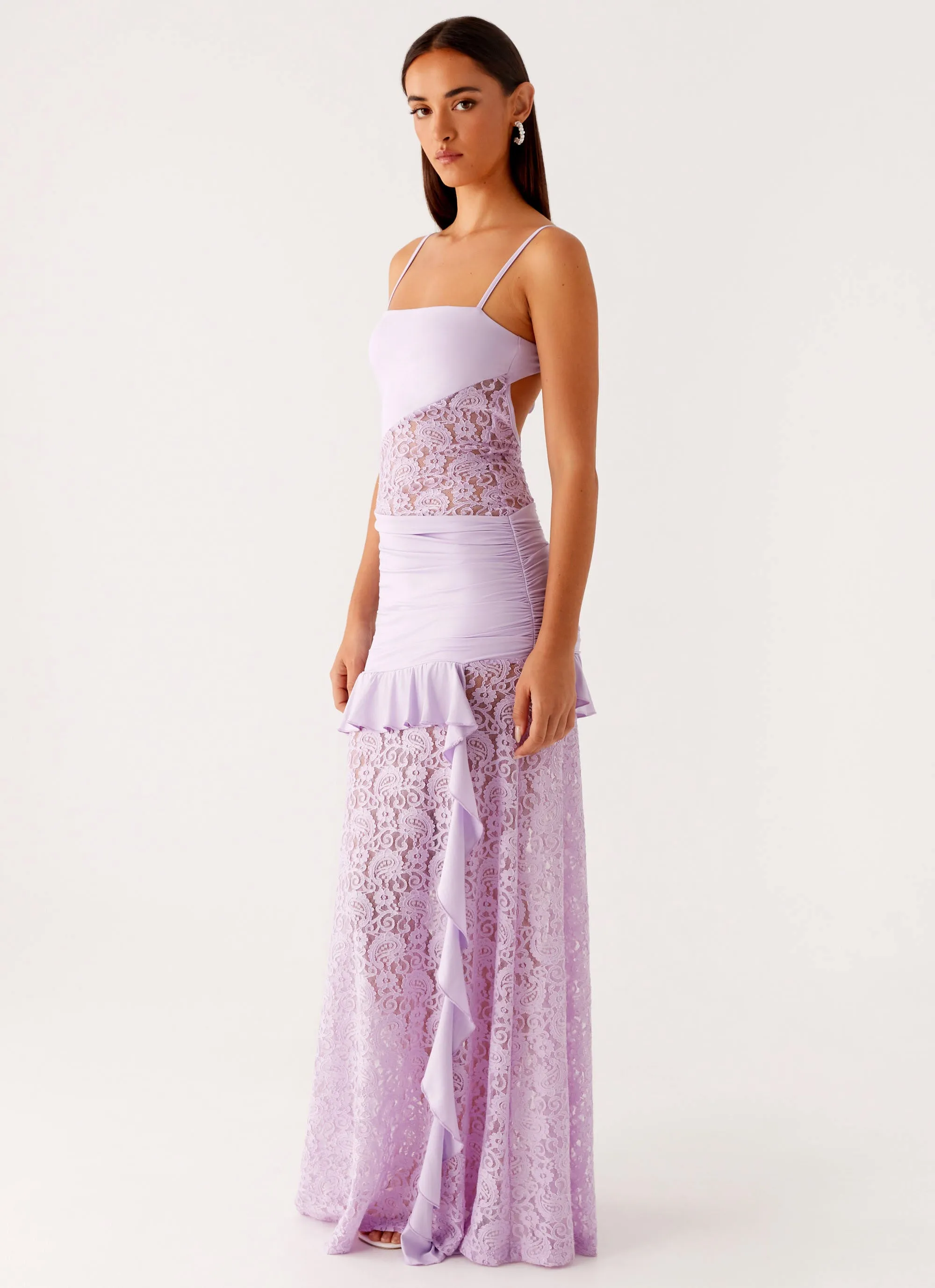 Floral Pattern Fit Choice New Romance Maxi Dress - Lilac