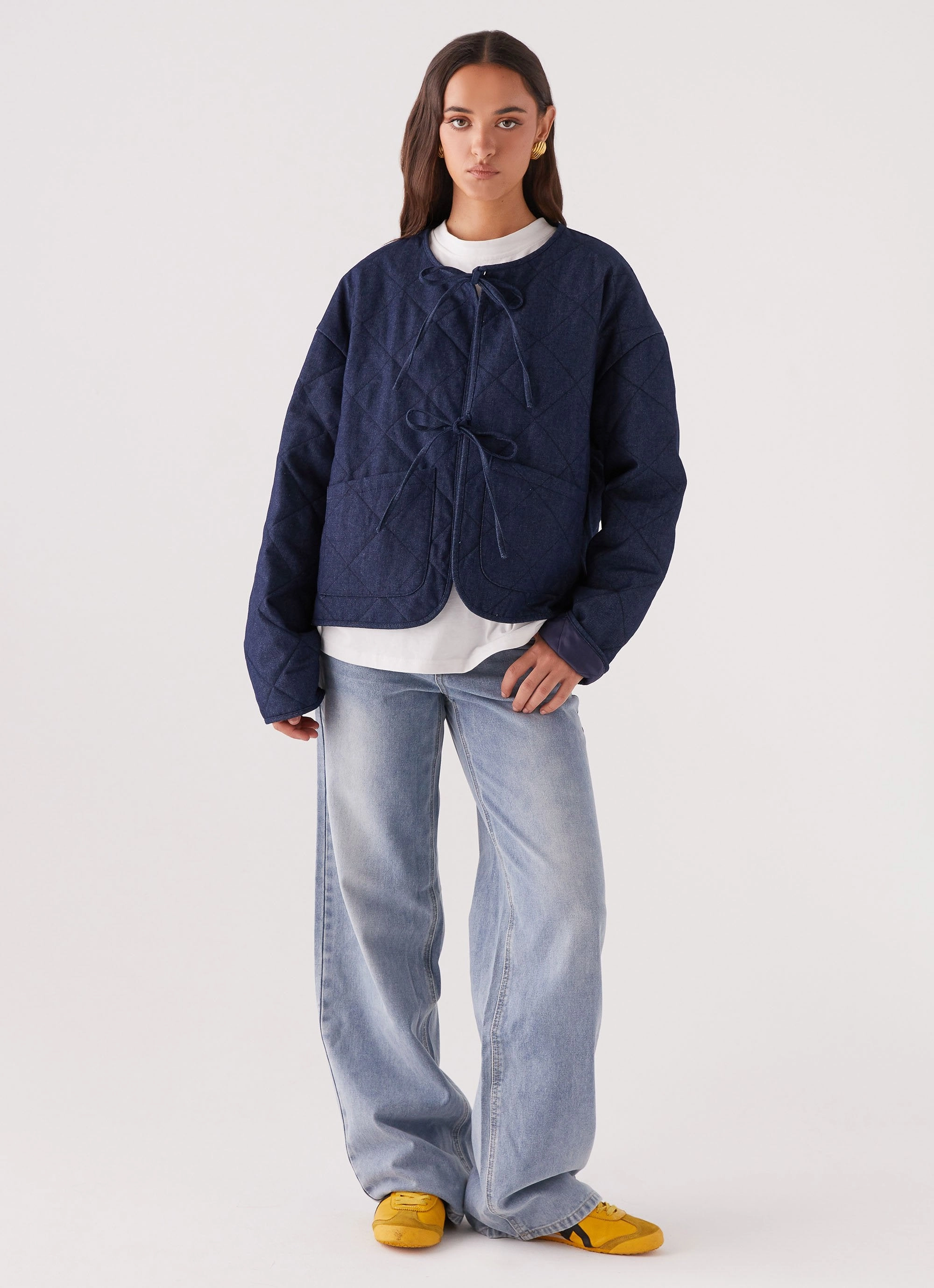 Faded Fall Quilted Jacket - Vintage Blue Wash Ventilation System