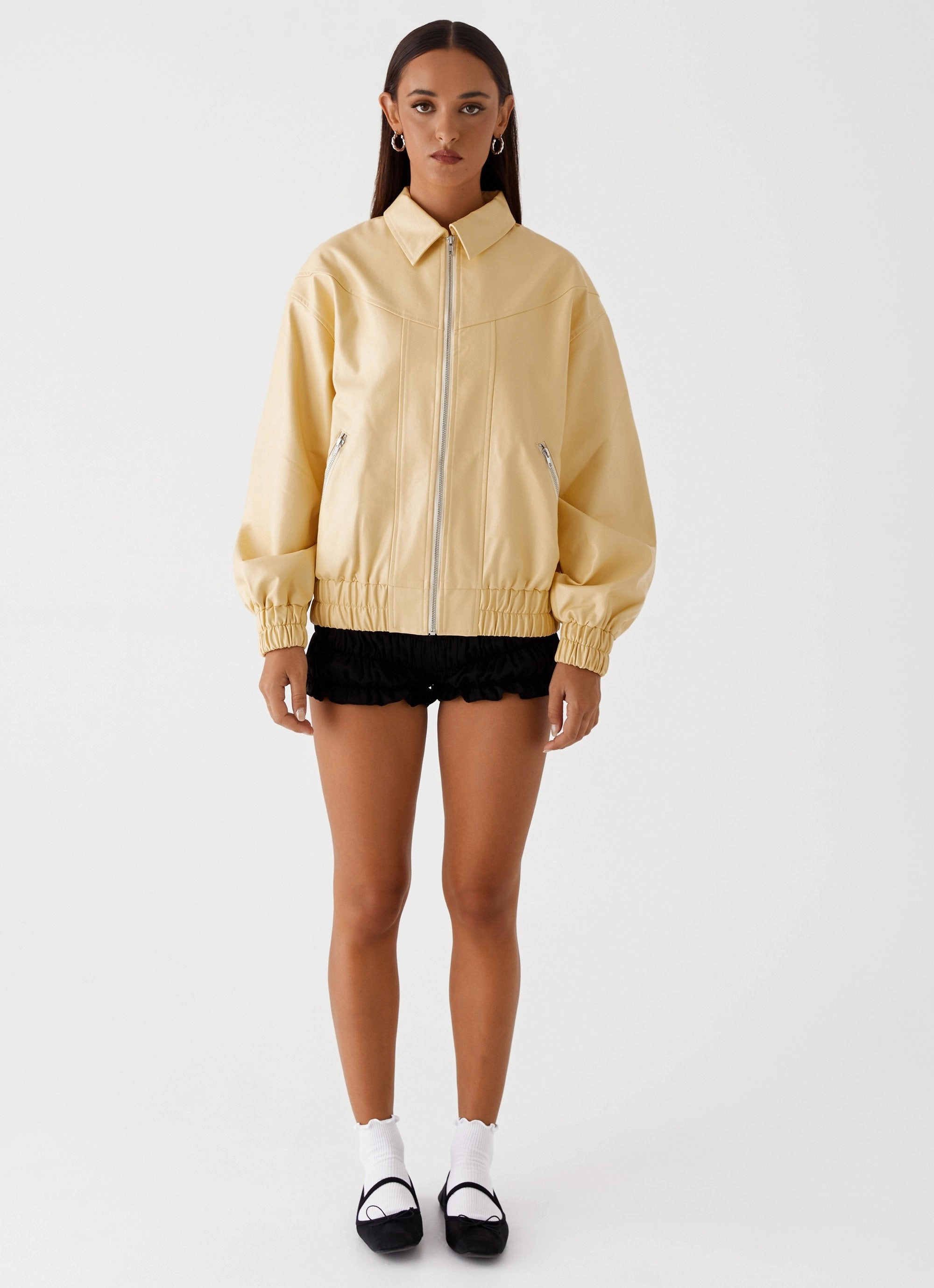Compressed Packing Design Holland Bomber Jacket - Yellow