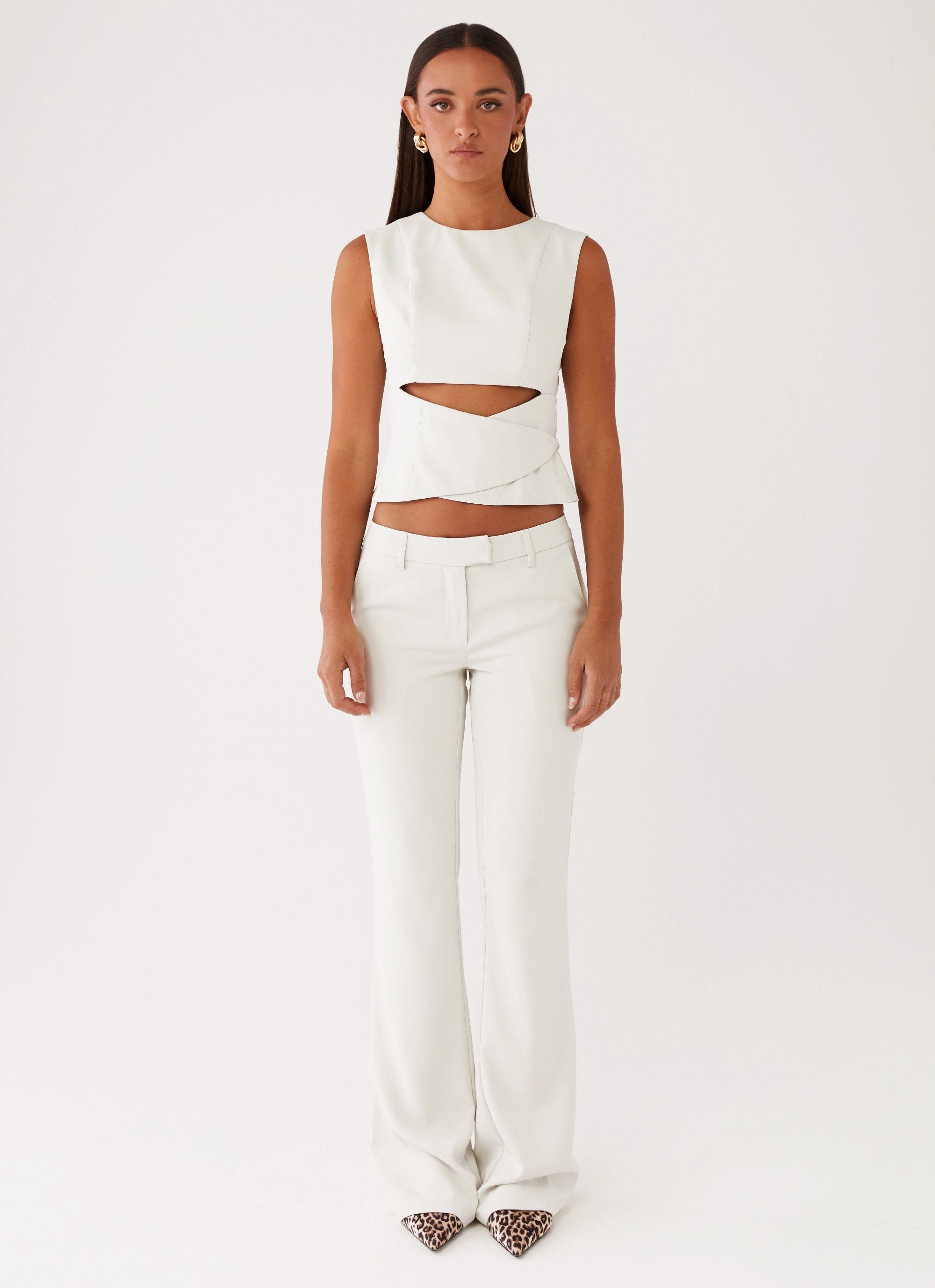 Outdoor activities Simple Comfort Wear Cyra Low Rise Slim Fit Pants - Ivory
