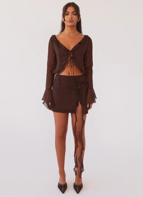 Flexibility Built-In Perfect Length My Favourite Part Mini Skirt - Dark Mocha
