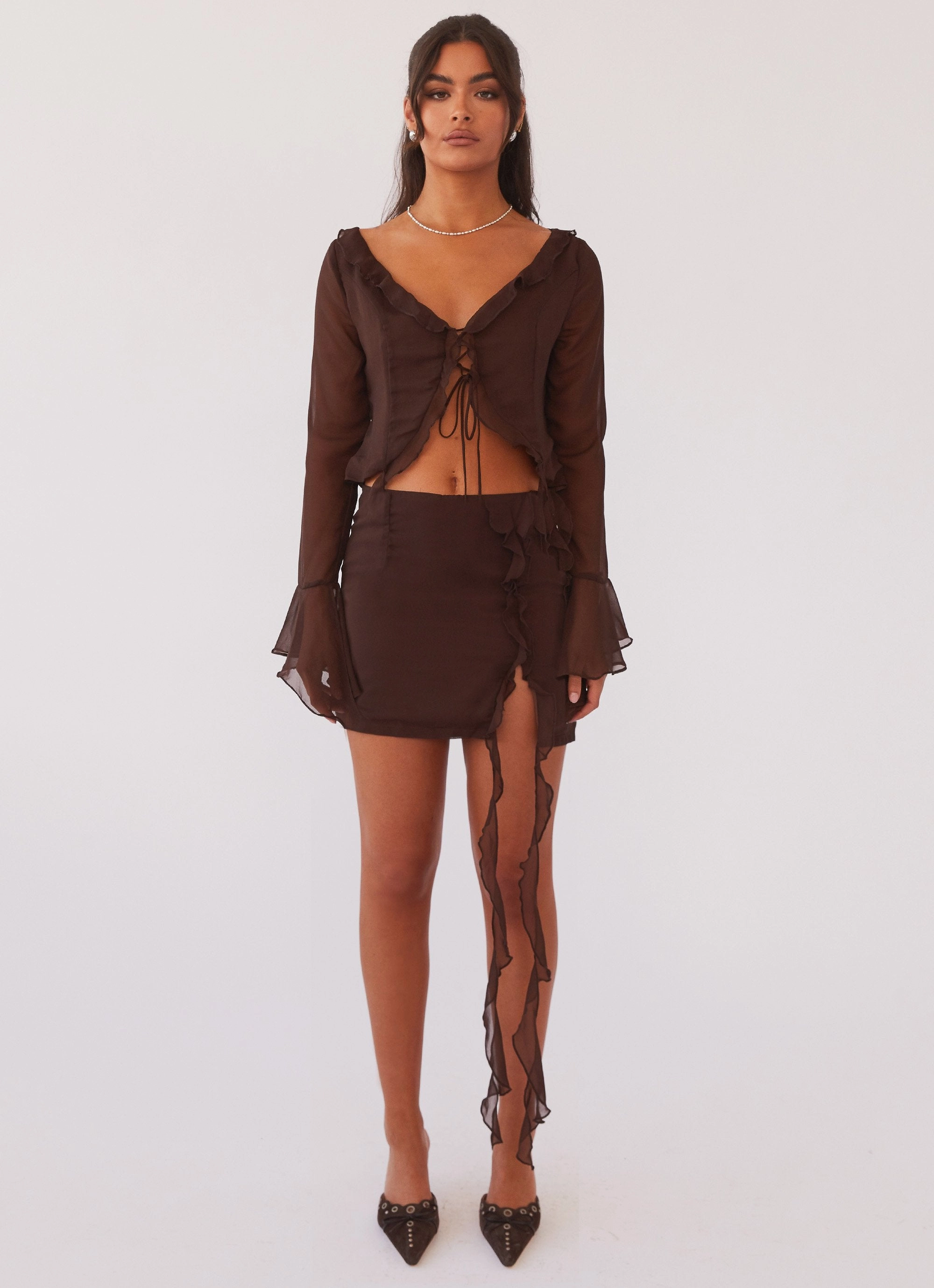 Flexibility Built-In Perfect Length My Favourite Part Mini Skirt - Dark Mocha