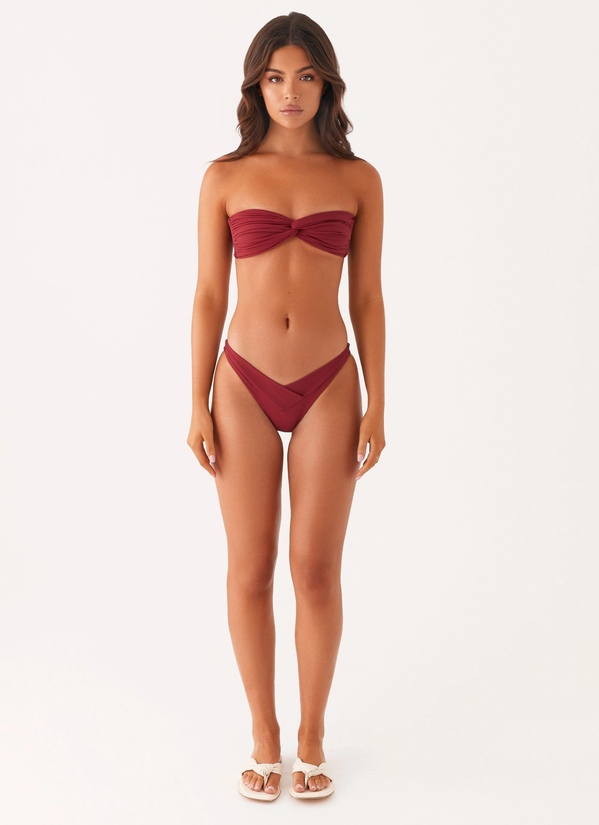 Sports Wear Delta Bandeau Bikini Top - Mulberry