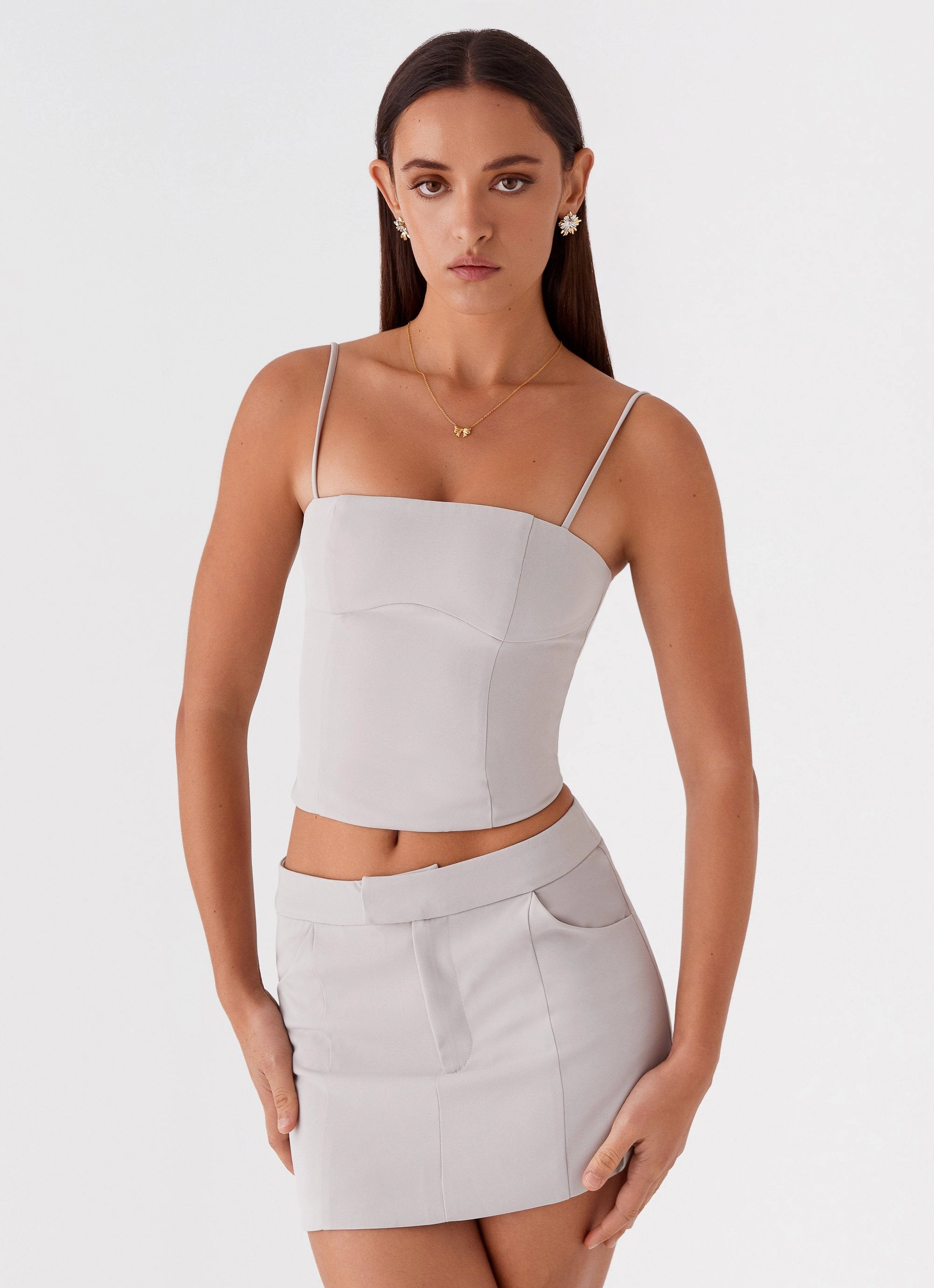Flexible Activewear Eliana Suit Mini Skirt - Grey
