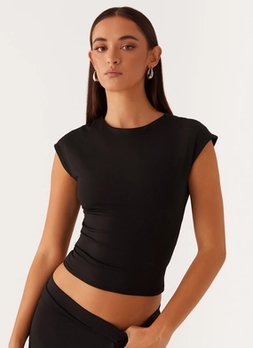 MoistureWickingMaterial Thermal Regulation System Shes A Lady Top - Black