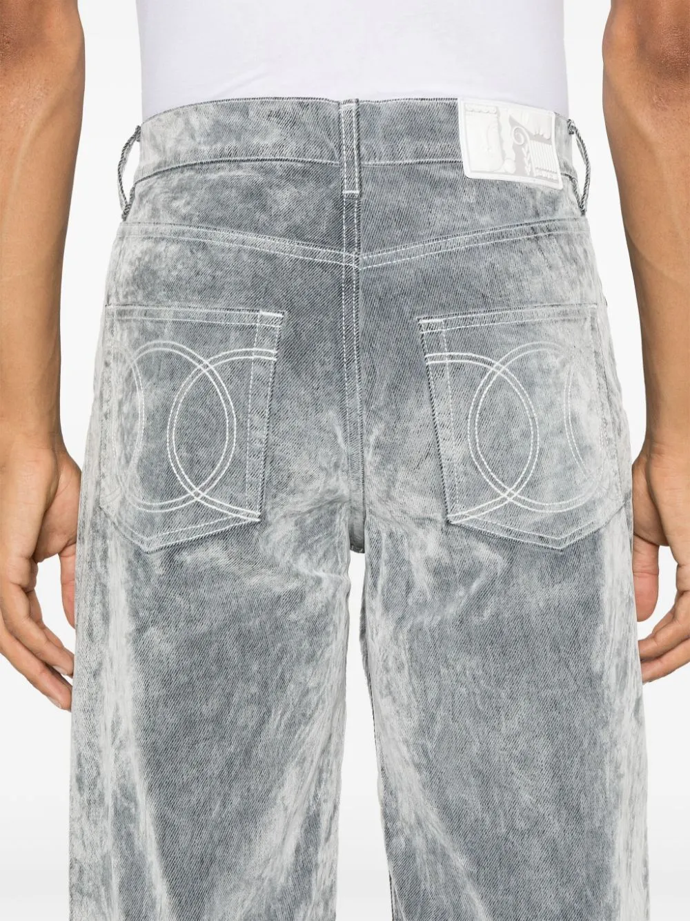 flocked jeans