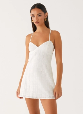 Inara Mini Dress - Ivory Bold Style Glamorous look