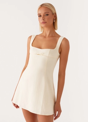 Subtle Motion Gender Fluid Cadence Mini Dress - Yellow