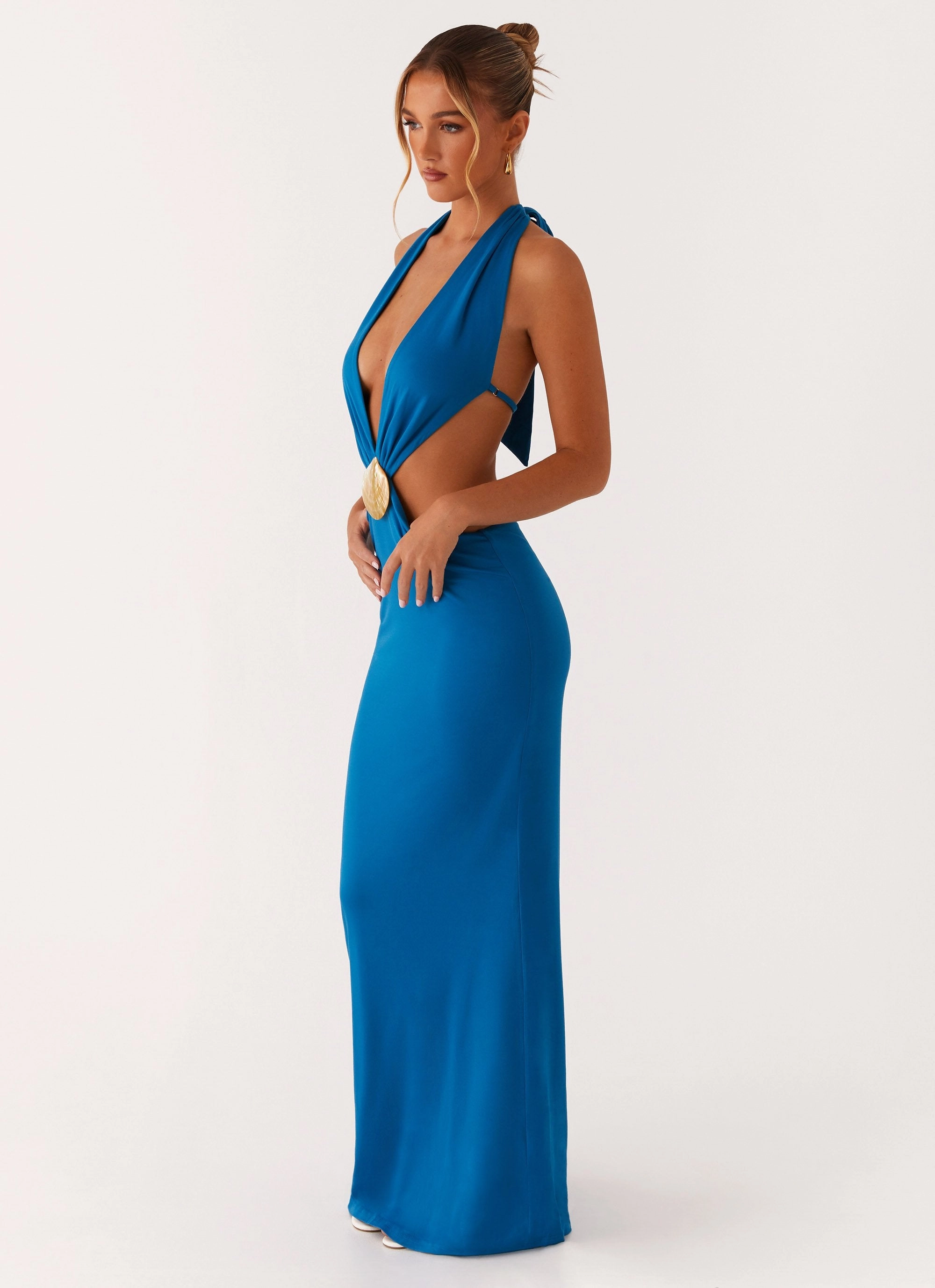 Luxe Wear Flossy Maxi Dress - Royal Blue