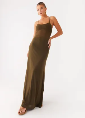 Lounge Ready Clean Mood Starfall Maxi Dress - Khaki