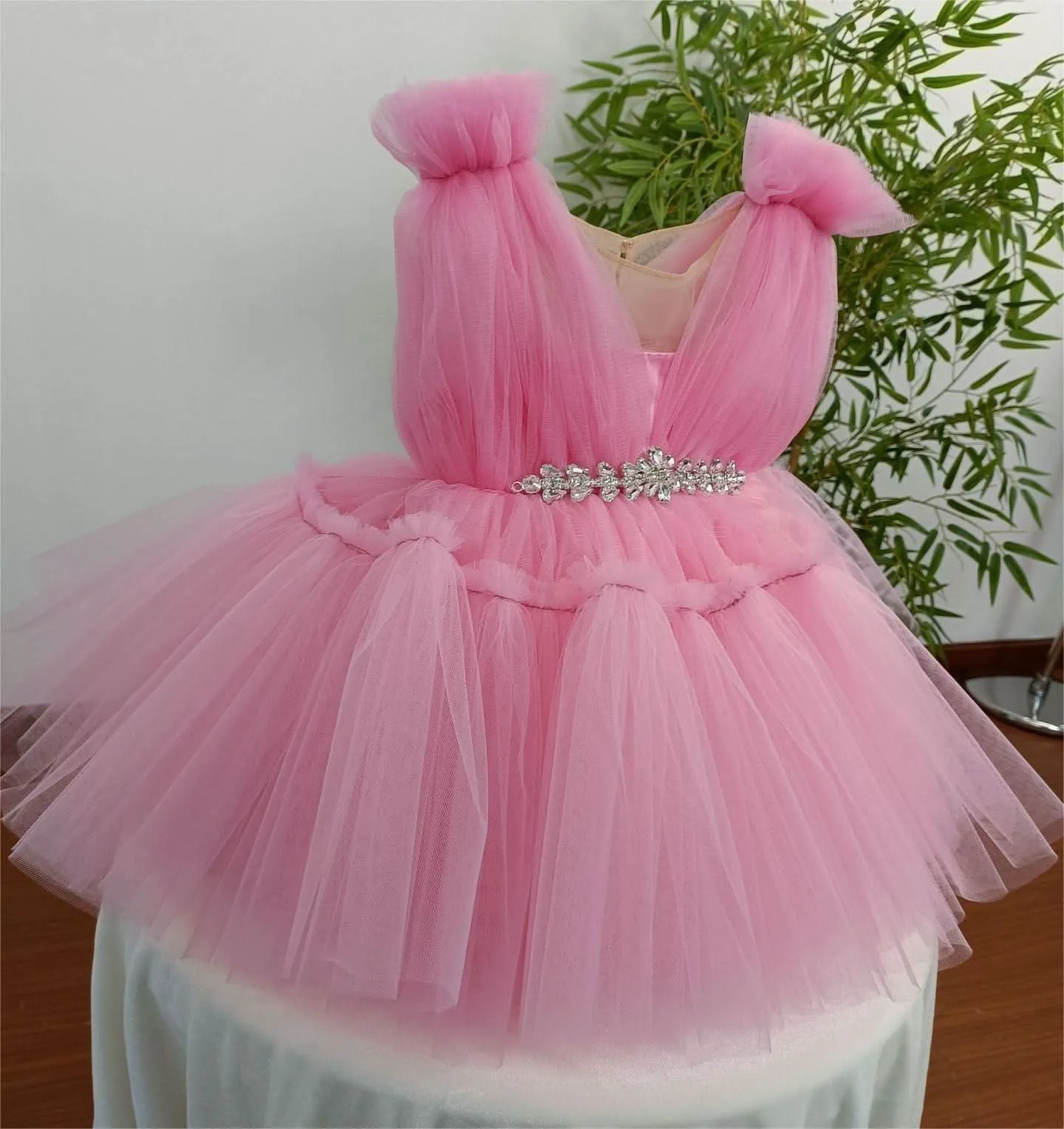Flower baby puffy soft gauze princess dress Formal Dres for girls cothes