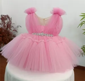 Flower baby puffy soft gauze princess dress Formal Dres for girls cothes