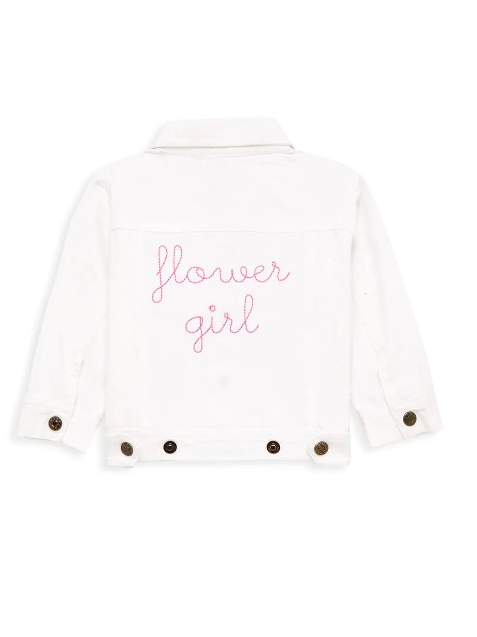 flower girl White Denim Jacket