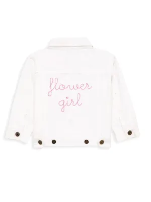 flower girl White Denim Jacket