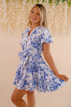 Fluid Cut Soft Air Building Character Dress-Navy