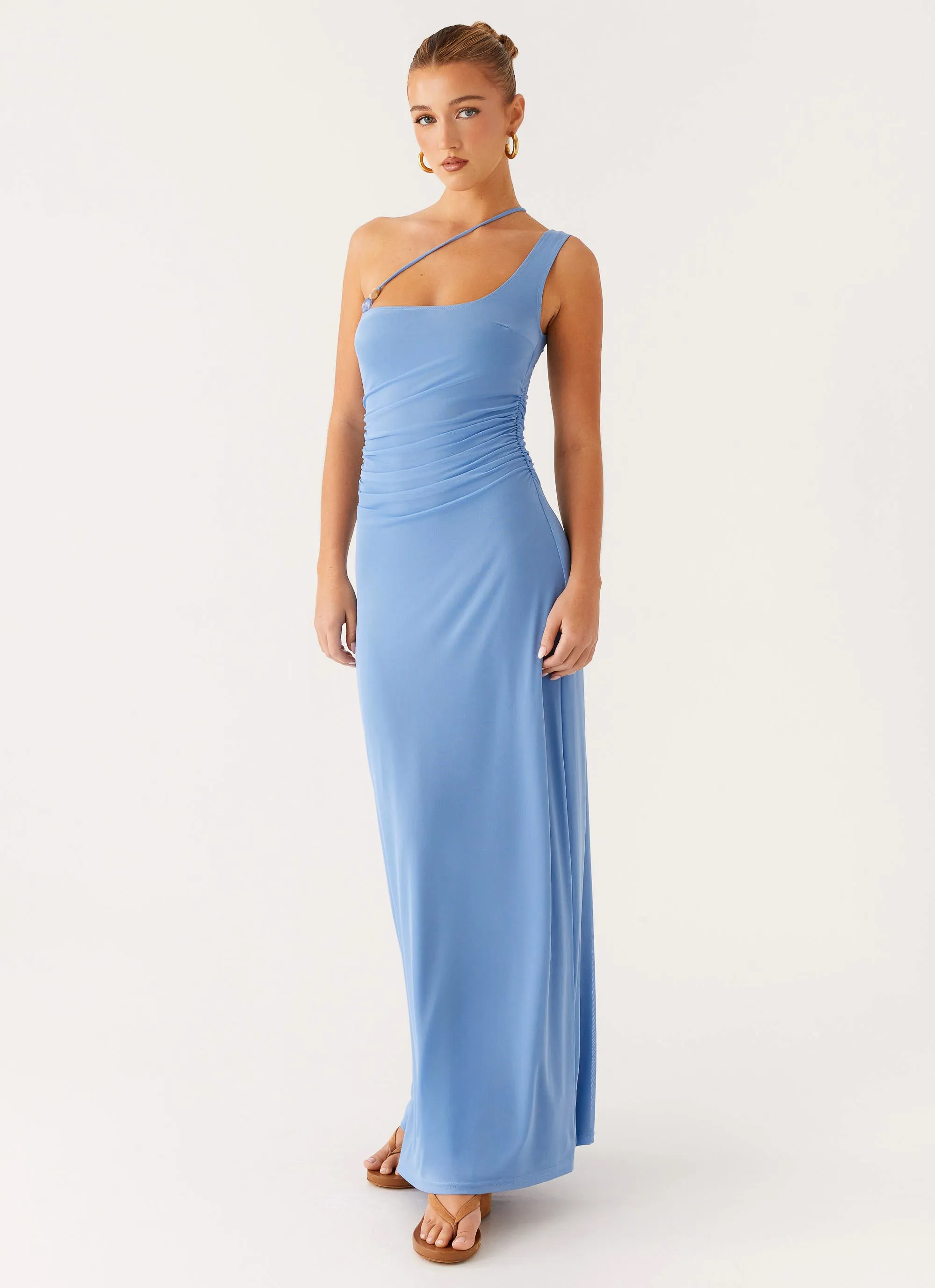 Event Glow Fashionable Layer Larisa Maxi Dress - Cornflower Blue