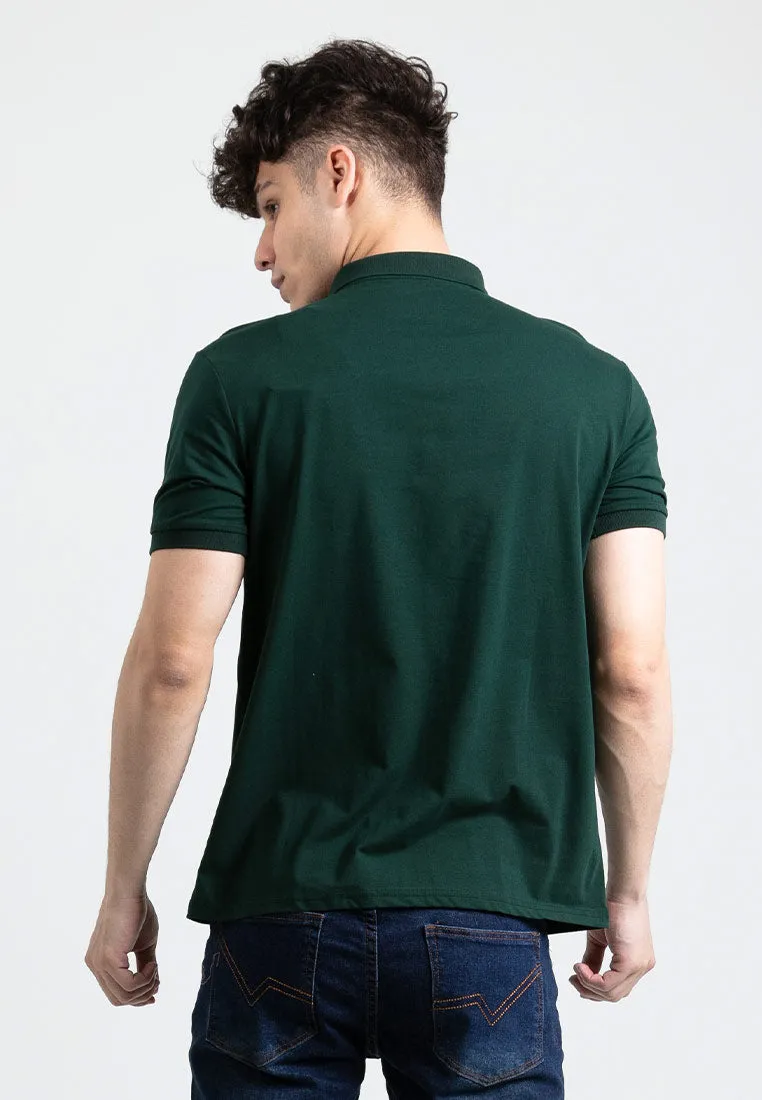 Forest Stretchable Casual Polo Tee Slim Fit Polo T Shirt Men | Baju T Shirt Lelaki - 23873