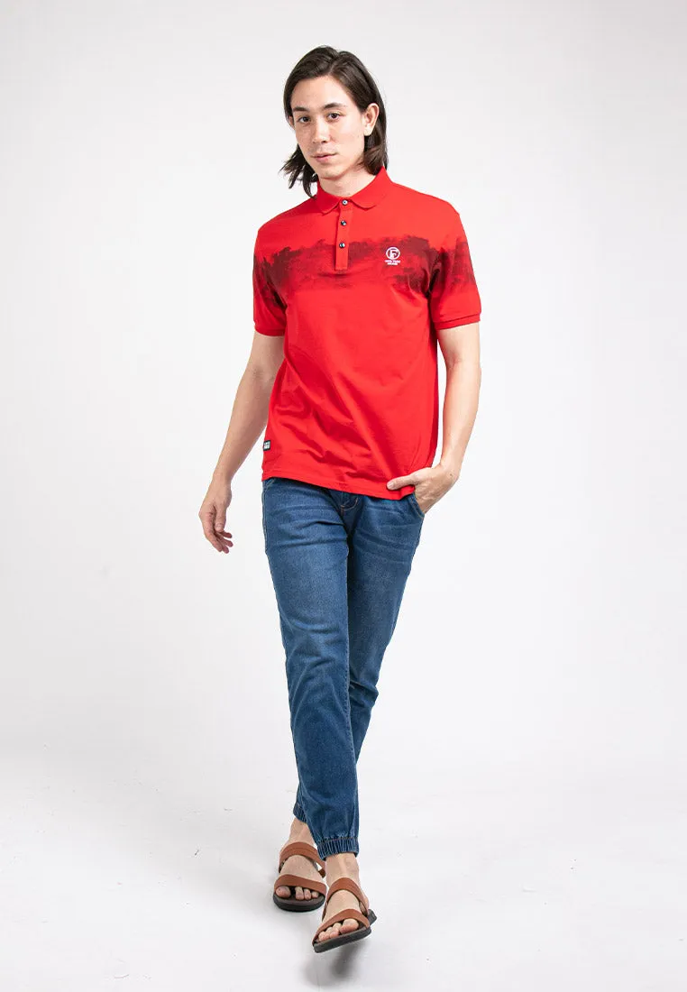 Forest Stretchable Polo T Shirt Men Slim Fit Collar Tee | Baju T Shirt Lelaki - 23794