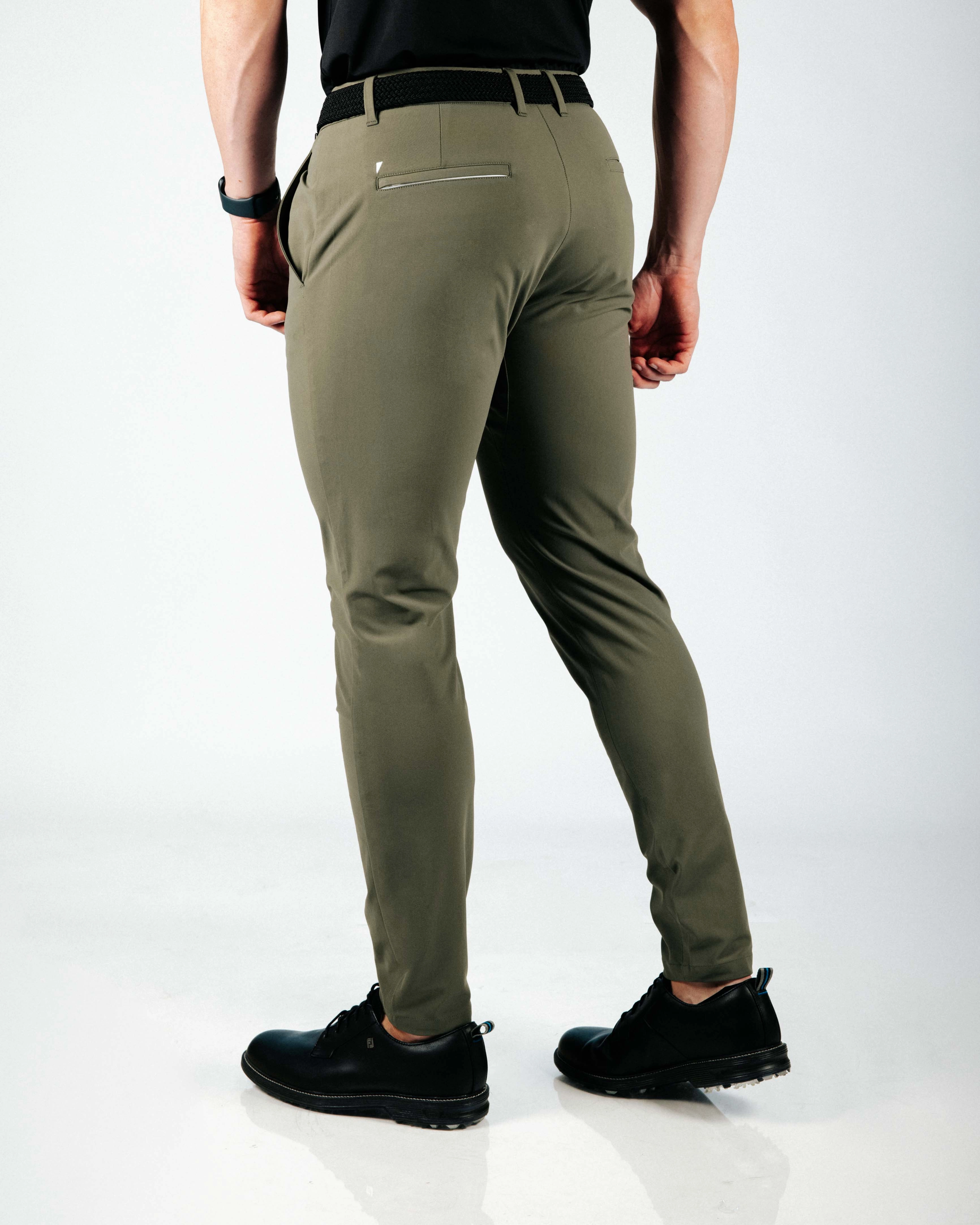 Forest Green Traditional Pants Essential Waist Classic Fit