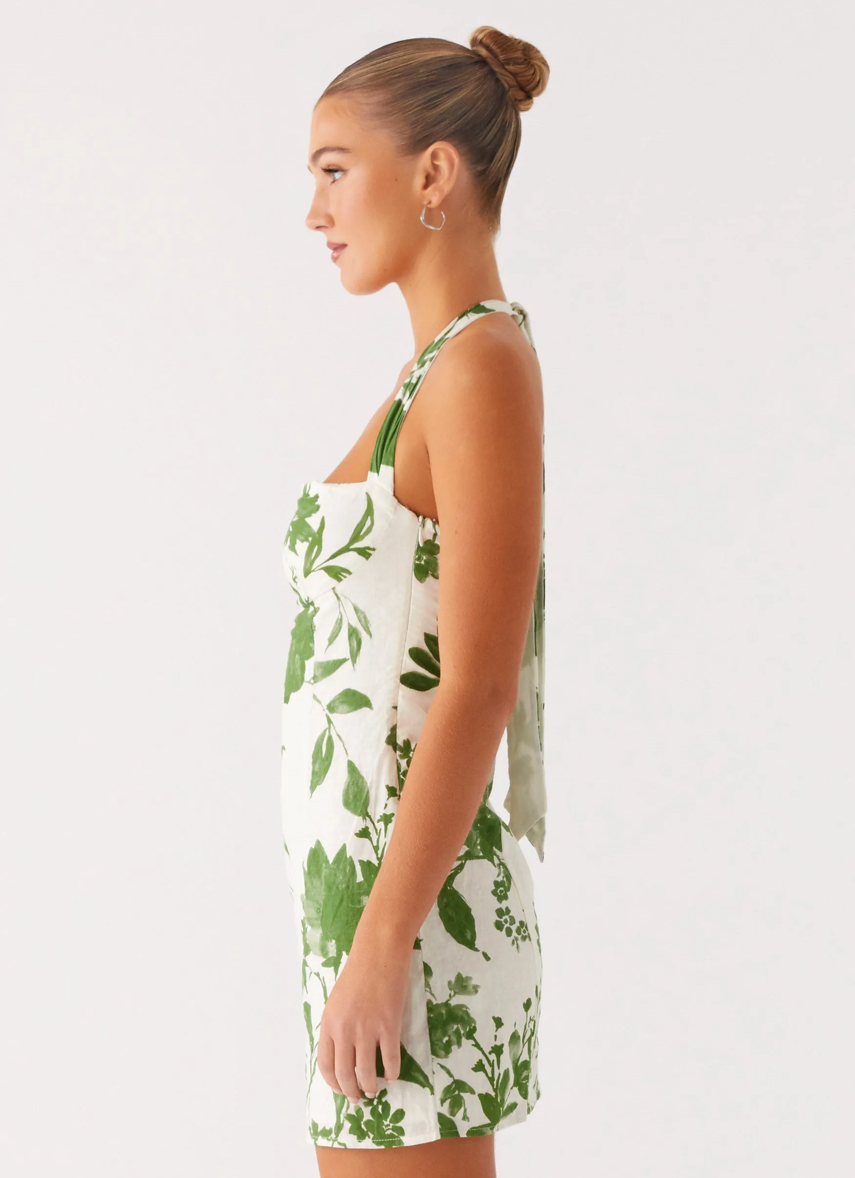 Luxe Look Timeless Cut Melora Mini Dress - Verdant Bloom