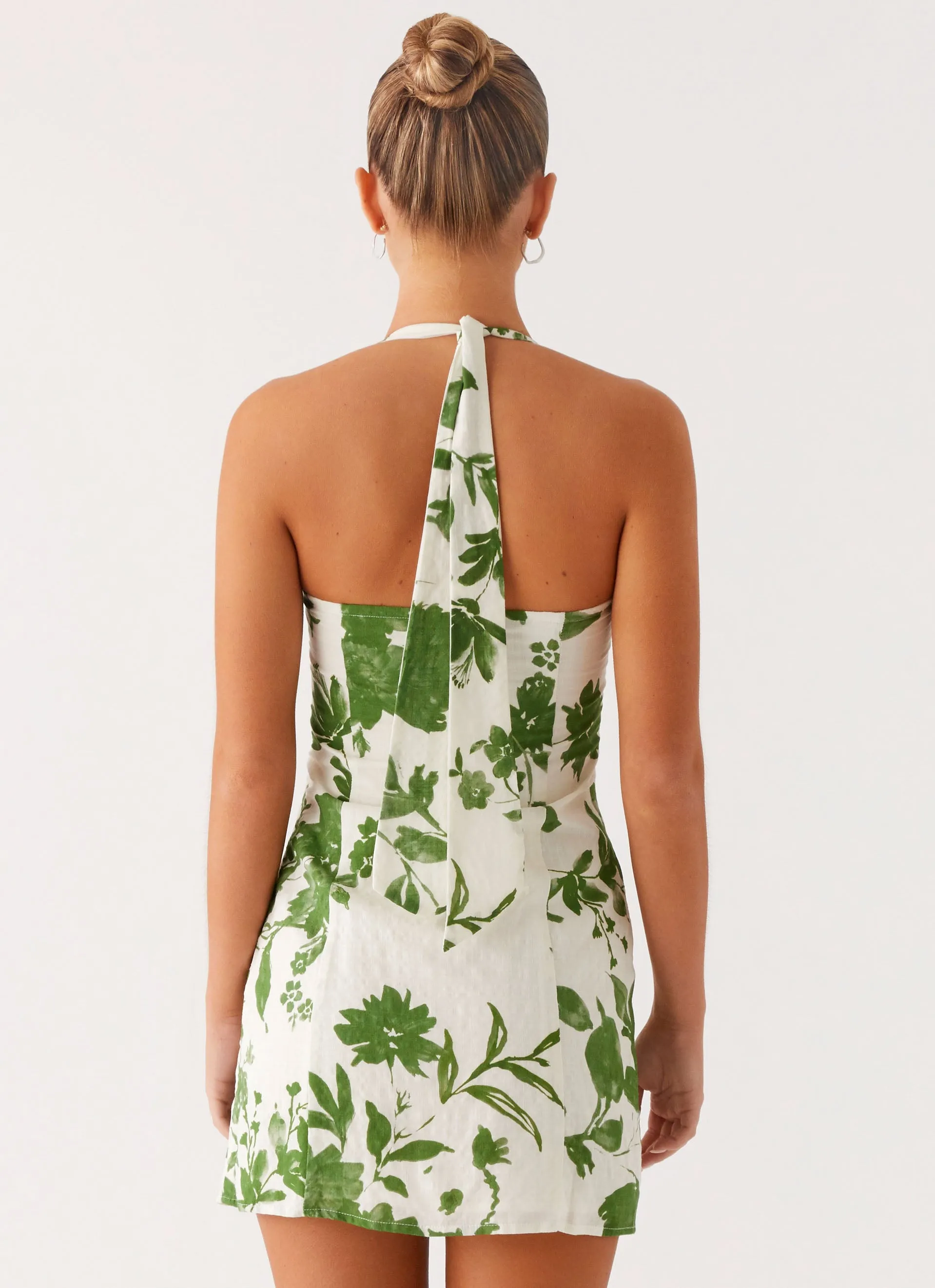 Melora Mini Dress - Verdant Bloom Pop Texture Elegant Finish